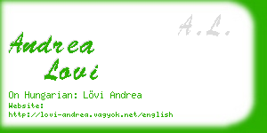 andrea lovi business card